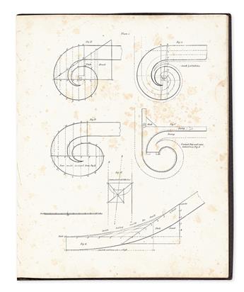 (CARPENTRY.) Hall, John. A New and Concise Method of Hand-Railing, upon Correct Principles;